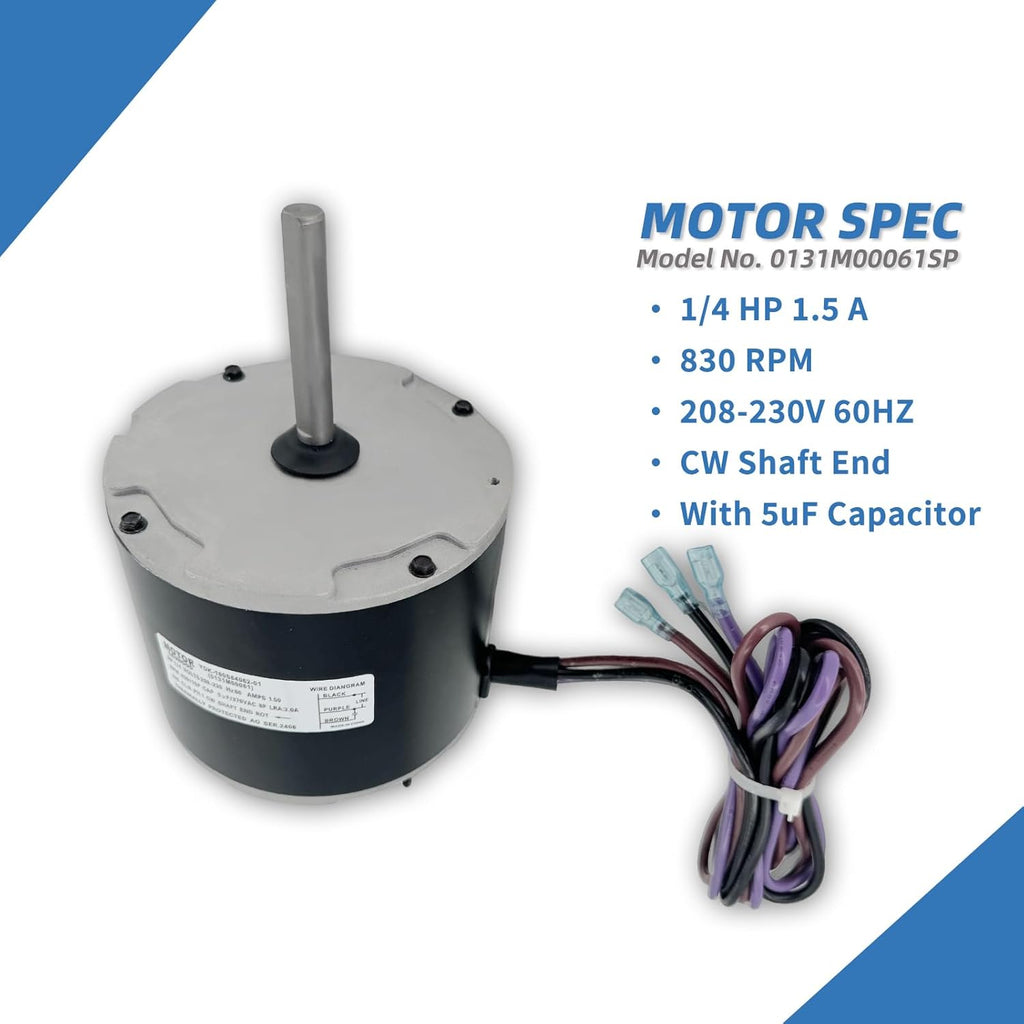 0131M00061SP 0131M00014PS Condenser Fan Motor Replace Goodman