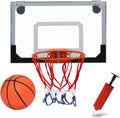 Mini Basketball Hoop Indoor, Over The Door Small Basketball Hoop Backboard with 1 Balls and Pump for Youth and Adults