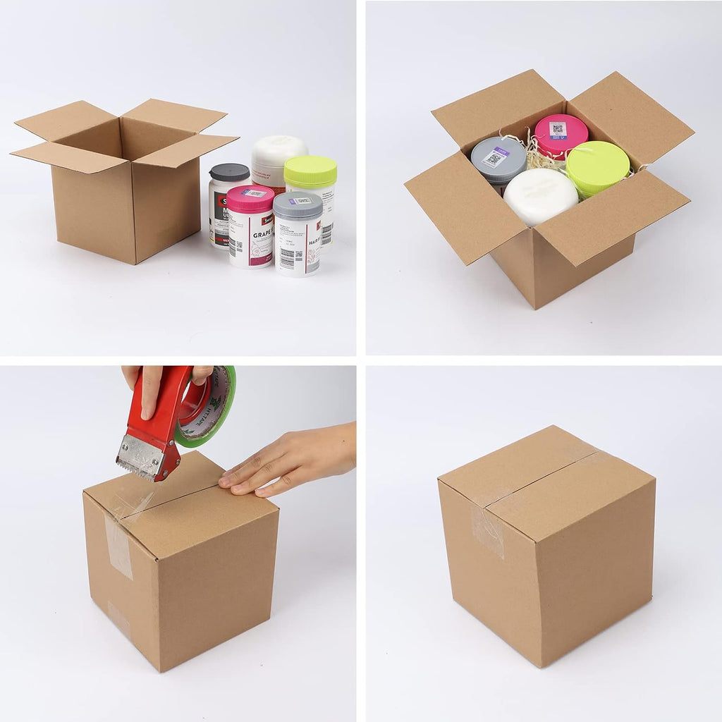 40 Packs Shipping Boxes 6x6x6, Corrugated Cardboard Brown Mailing Box Bulk for Packing