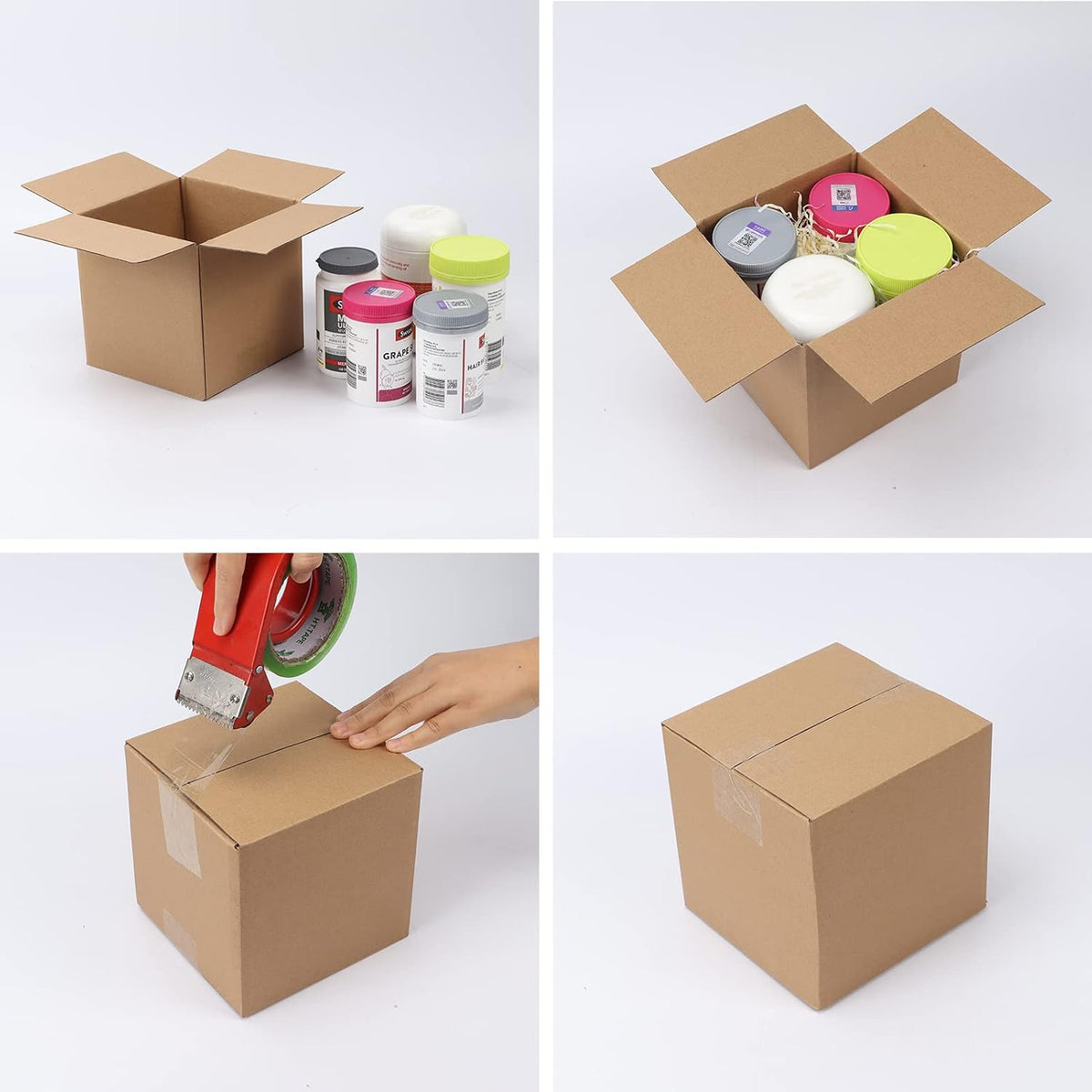 40 Packs Shipping Boxes 6x6x6, Corrugated Cardboard Brown Mailing Box Bulk for Packing