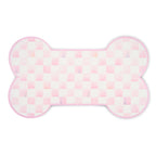 Pup Placemat, Pink-and-White Rosy Check