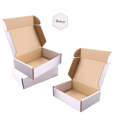 Shipping Boxes, 20Pcs White 9x6x4in Corrugated Cardboard Box