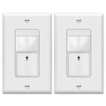 TOPGREENER PIR Motion Sensor Light Switch,No Neutral No Ground Wire, 2 Pack