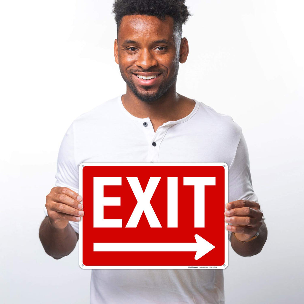 Exit Sign, with Right Arrow