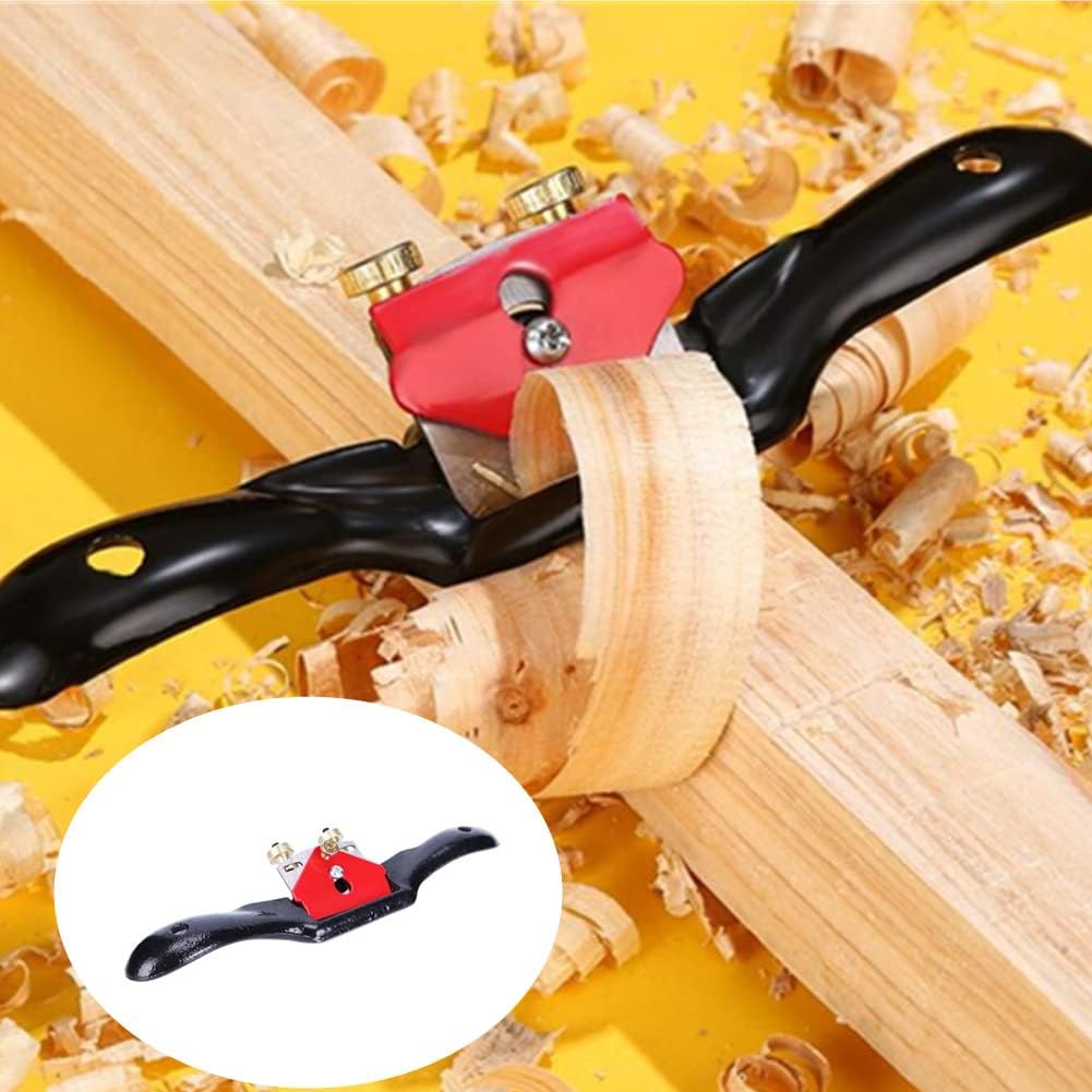ATPCOOK 10" Adjustable Spokeshave Plane with Flat Base, Metal Blade Wood Spoke Shave for Woodcraft, Woodworking Hand