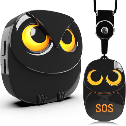 Caregiver Pager Wireless Call Button, 1 Transmitter + 1 Receiver , Black