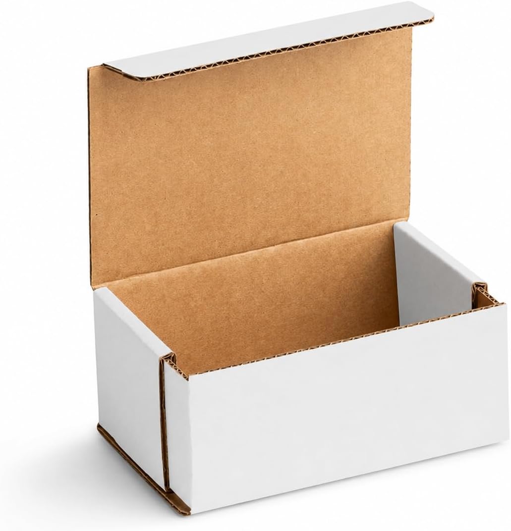 7" x 5" x 3" White Tuck Top Corrugated Mailer - 50/Case