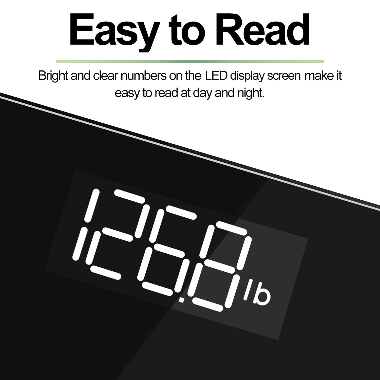 Digital Bathroom Scale for Body Weight, 400lbs, LED Display, Core 1S | Weighing Machine with High-Precision Sensors
