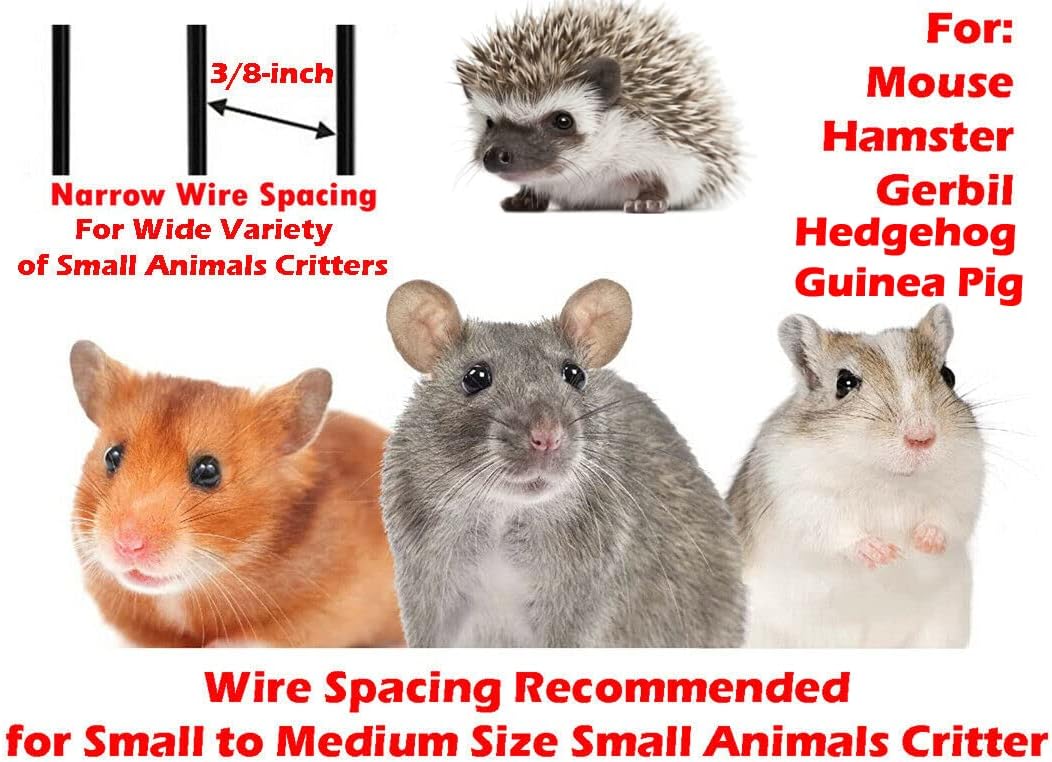 Pet Products Large Universal Small Animal Home Critter Habitat Cage Tight 3/8-inch Wire Spacing for Wide Variety of