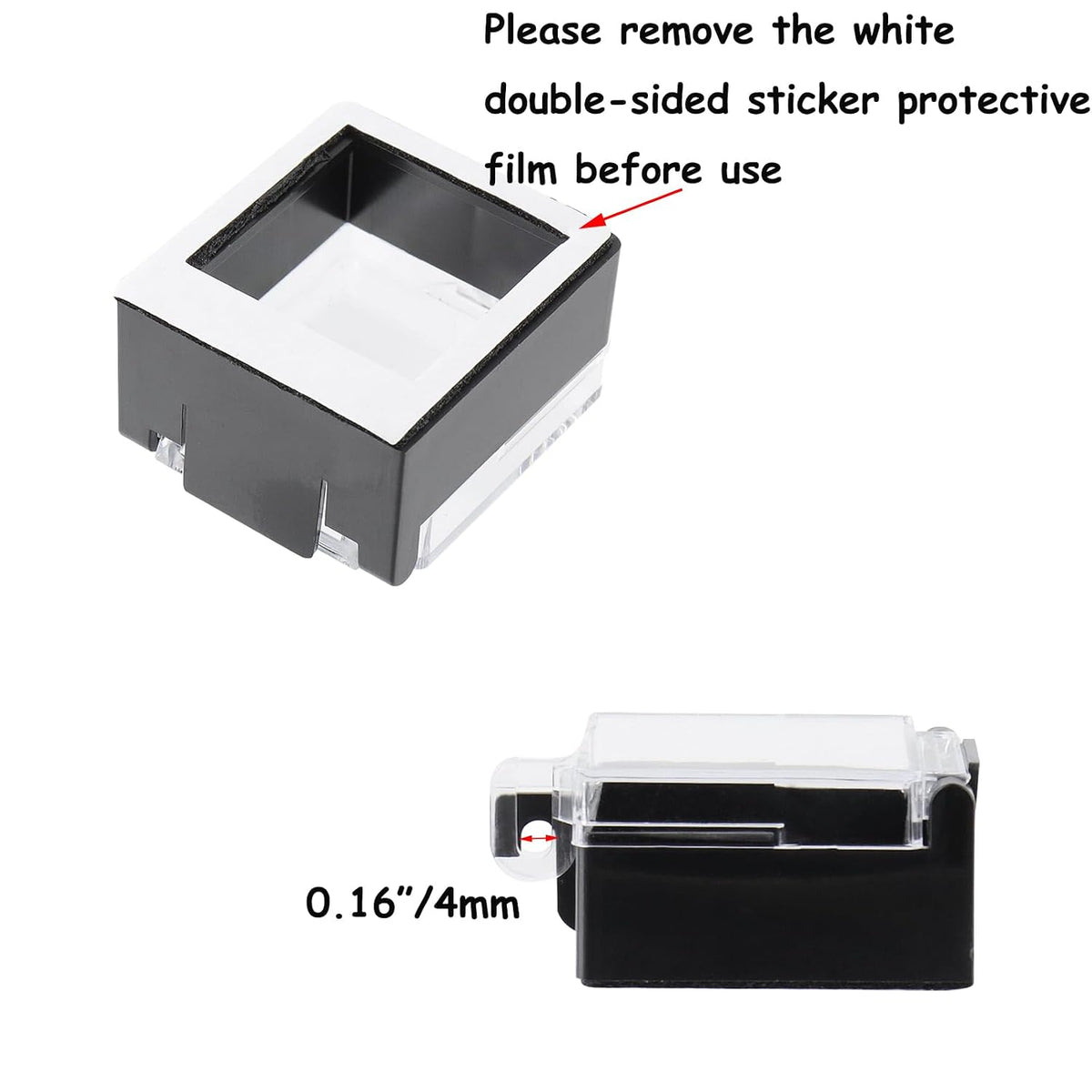 Antrader Push Button Switch Cover for 30mm PC Desktop,Square,4Pcs