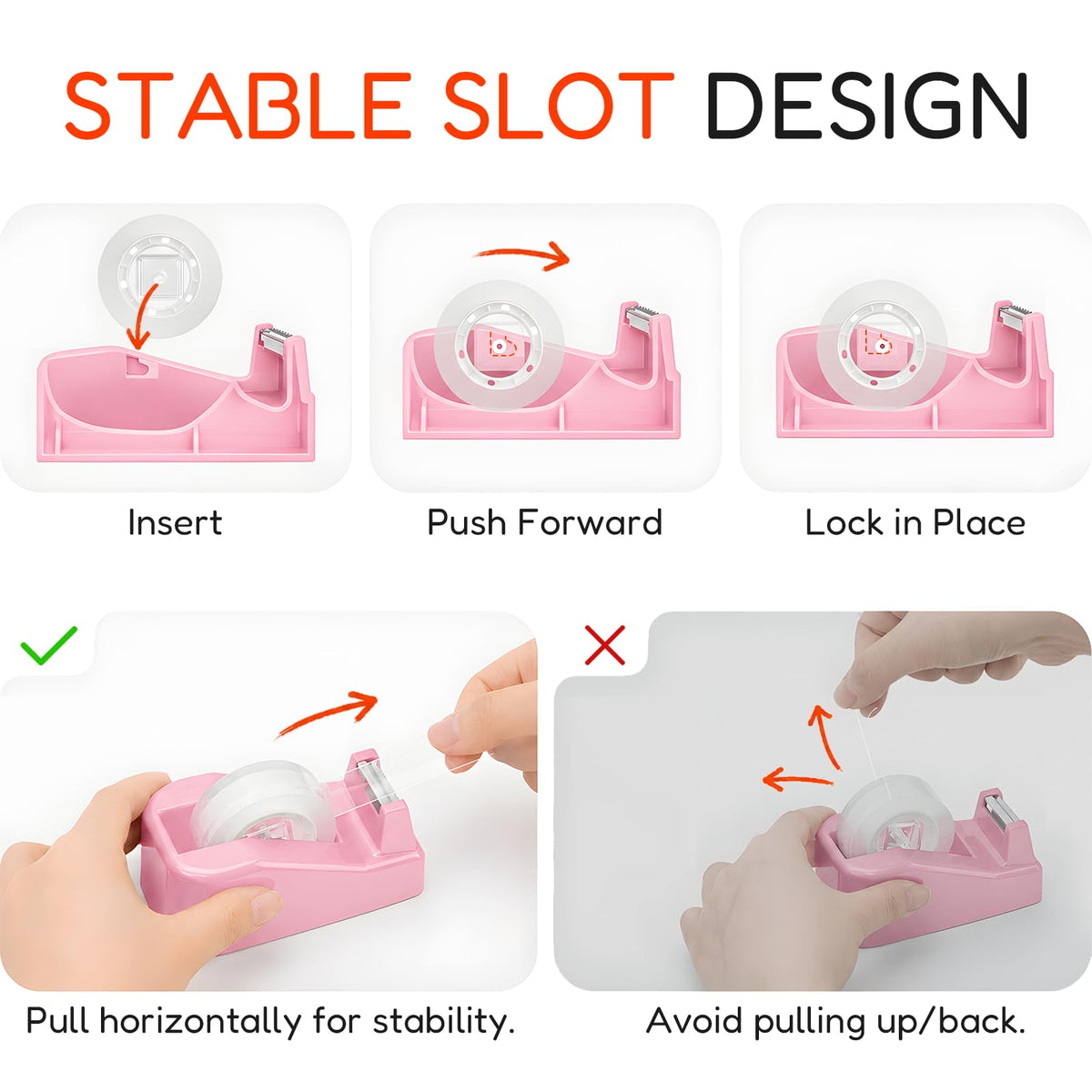 Lightweight Desktop Tape Dispenser, 6 Rolls Tape, 1-Inch Core