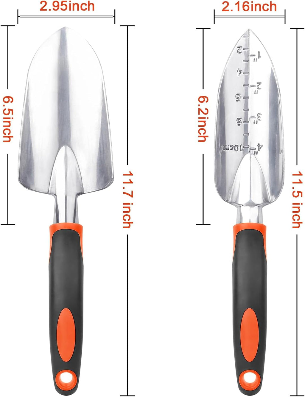 Garden Shovel Trowel Garden Tool Set, 2 Pack Heavy Duty Gardening Tools Set Include Wide Garden Trowel, Hand Shovel