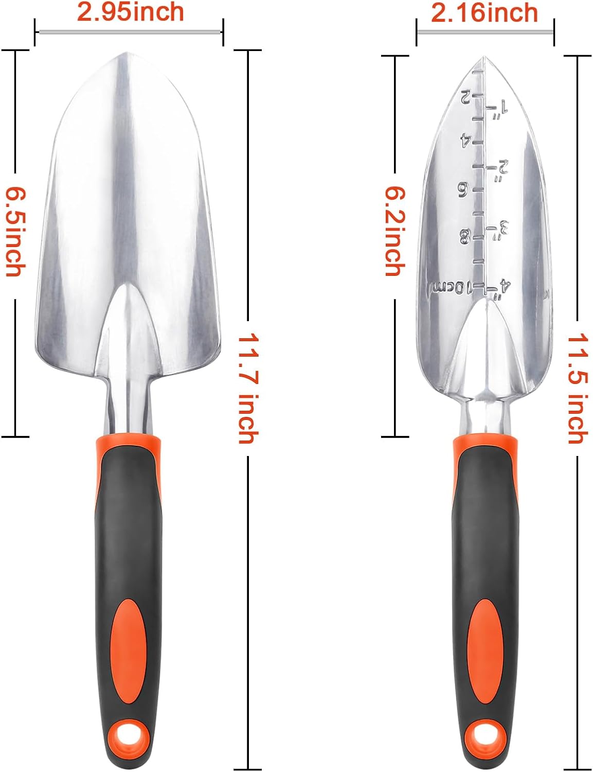 Garden Shovel Trowel Garden Tool Set, 2 Pack Heavy Duty Gardening Tools Set Include Wide Garden Trowel, Hand Shovel