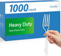 1000 Count Heavy Duty Plastic Forks Disposable
