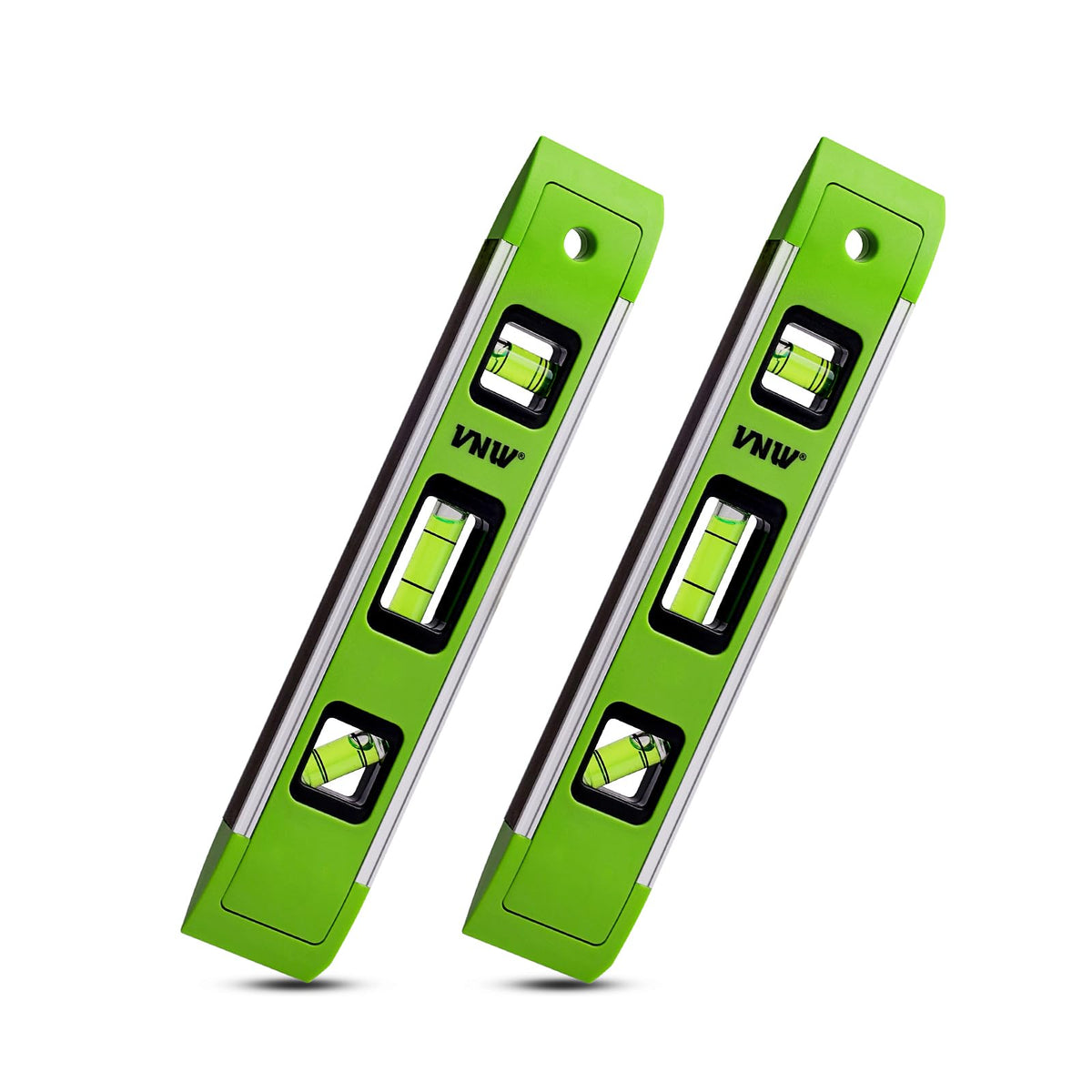 9 Inch Torpedo Level, Magnetic Bubble Level with 45°/90°/180° Bubble Vials, Shock Resistant Leveler Tool for Measuring