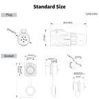 CNLINKO LP12 6-Pin Metal Shell Waterproof Circular Connector M12