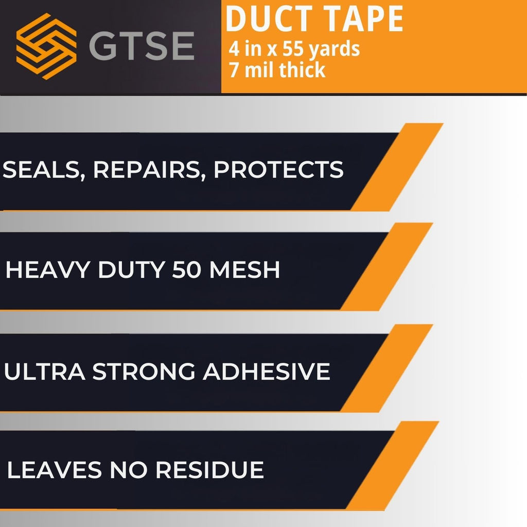 Clear Duct Tape, 4 in x 55 yd (164 ft), Heavy Duty Waterproof Repair