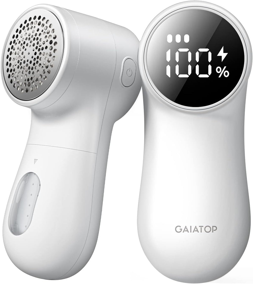 Fabric Shaver Rechargeable Lint Remover, 3 Speeds Sweater Defuzzer | Fuzz Pills Bobbles Trimmer, Cute Digital Screen