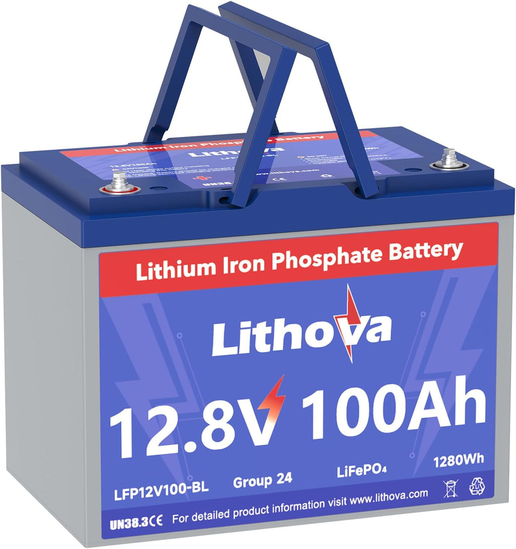 12V 100Ah LiFePO4 Battery, Up to15K Cycles, 1280Wh Higher Energy Density, Rechargeable Deep Cycle RV Lithium Battery