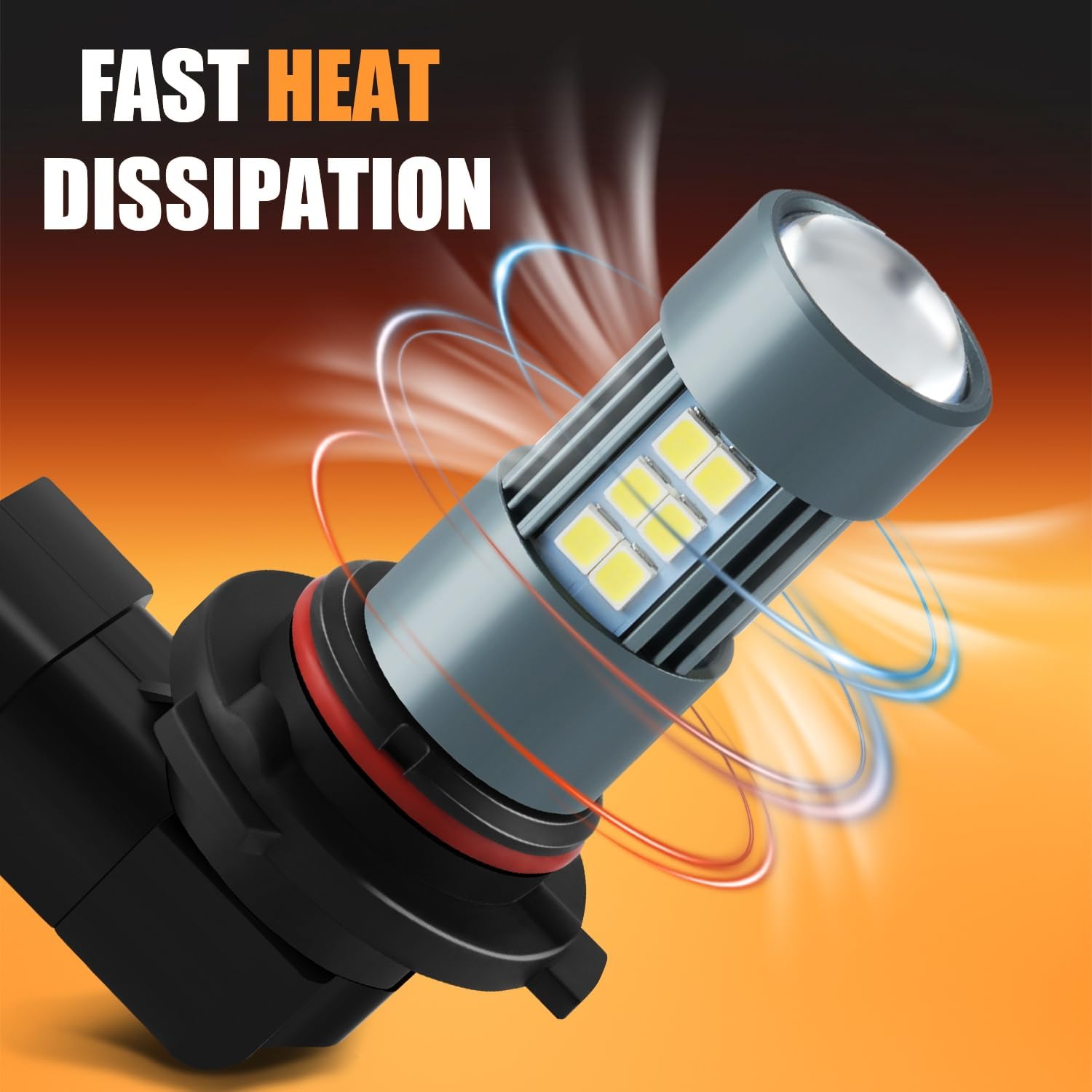 9006 HB4 LED Fog Light Bulbs, Super Bright 6500K Cool White, Plug and Play, Replacement Fog Lights for Car Truck SUV