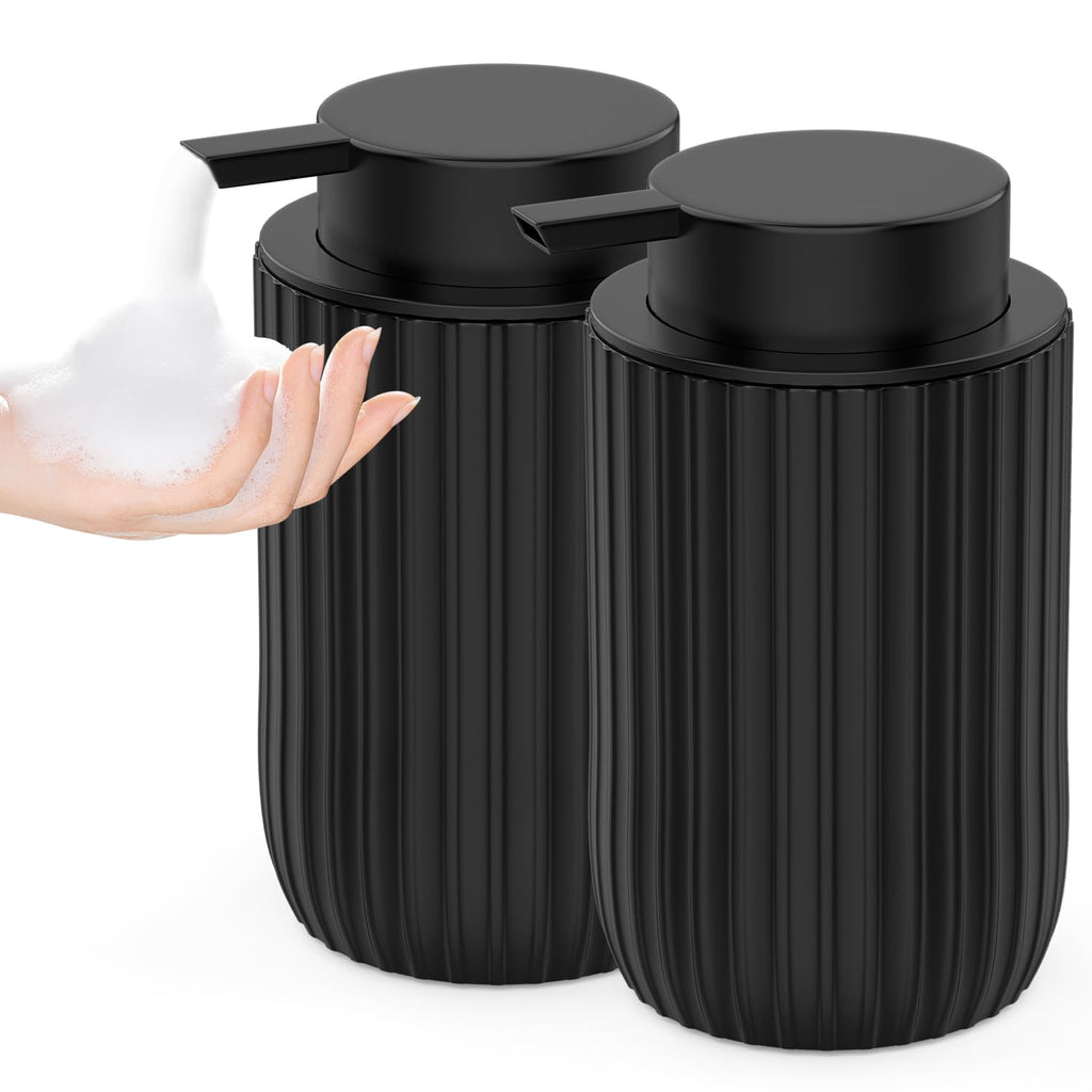 Ceramic Foaming Hand Soap Dispenser, 12 oz Bathroom Soap Dispensers 2Pack