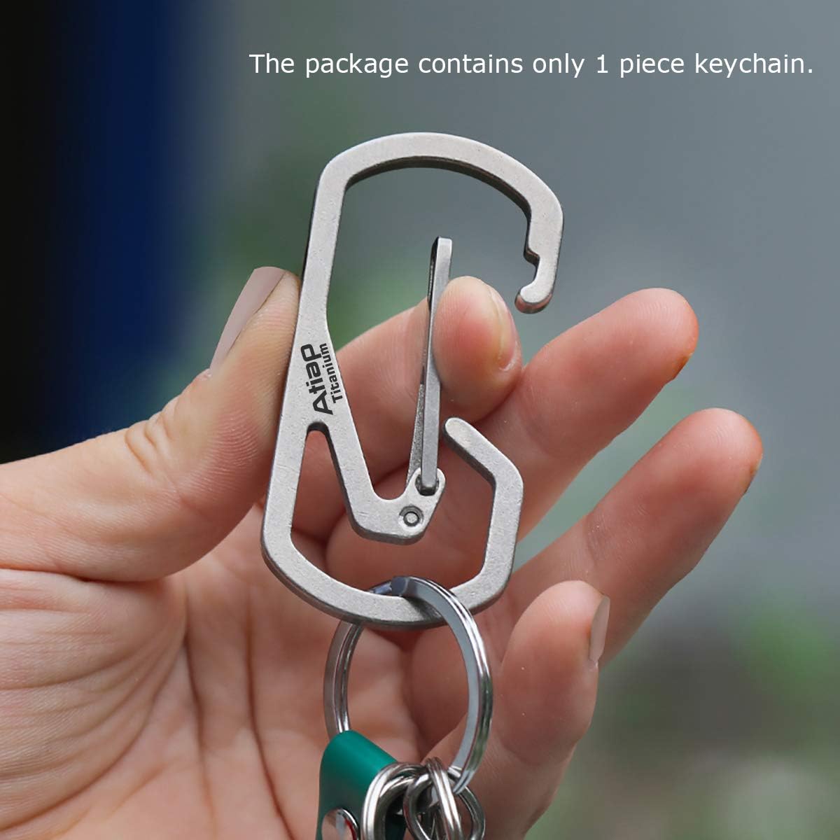 Ultralight Titanium Keychain Carabiner Clip, Heavy Duty EDC Key Ring Holder for Belt Loop, Quick Release Utility