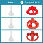Pro-Grade 1/8" Professional Tile Leveling System Kit 300 Base+100 caps for Floor & Precision Gap Control |Effortless