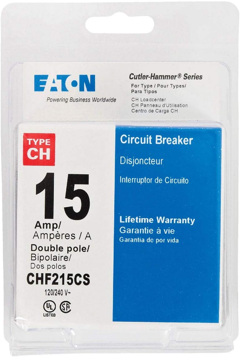 Eaton Corporation CHF215CS Cutler Hammer, 15A, Double Pole Circuit Breaker
