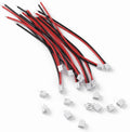 20 Sets JST PH 2.0 Connector 2 Pin Male & Female Plug Kit with 10cm 22AWG Silicone Wire Cable, 2.0mm Pitch Micro Connectors Wire Socket for RC Battery, PCB, LED Light Strips, 3D Printer