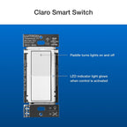 Lutron Claro 3-Way Smart Switch Kit; Switch, Wallplate, Remote & Bracket