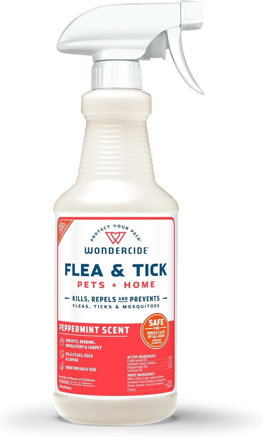 Flea Tick & Mosquito Spray for Pets & Home - Peppermint 16 oz