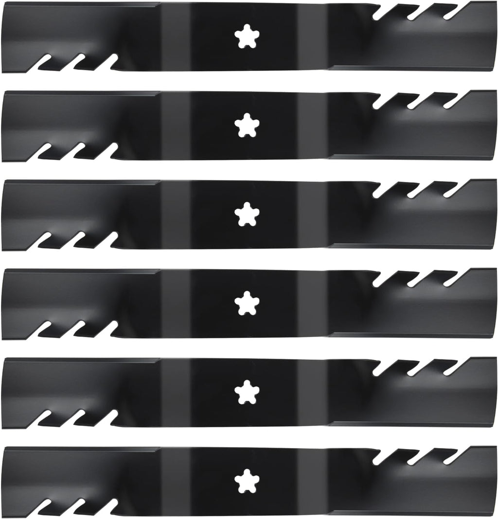 95-605 Mulch Blades, Gator G3 Blades Compatible with 54 inch Deck H usqvarna Z254F YTH24V54, A YP C Raftsman A riens Mower, Replaces 112053 187254 532187255 582760502, 6 Pack