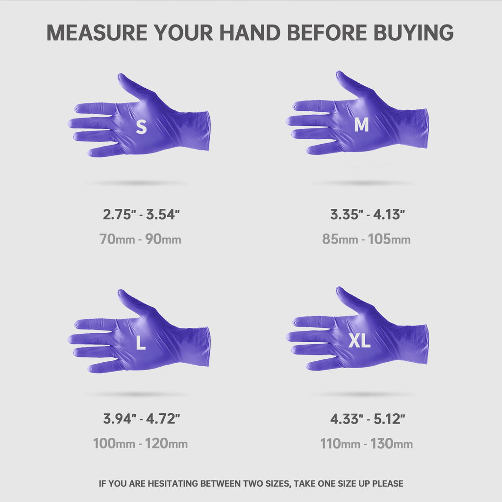 Flexx Nitrile Disposable Gloves, 4.2 Medical Exam Blue Violet 100 M