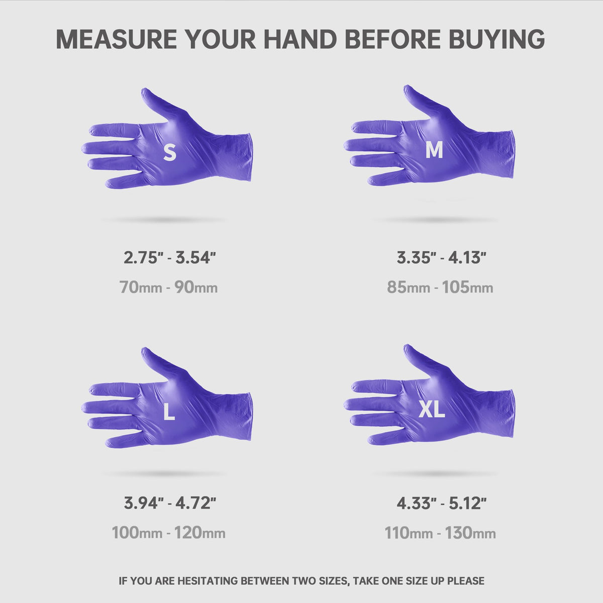 Flexx Nitrile Disposable Gloves, 4.2 Medical Exam Blue Violet 100 M