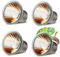 UVA UVB Reptile Light Bulbs 4 Pack 50W,Basking Light Heat Lamp for Reptiles and Amphibian Tank Terrariums Cage for