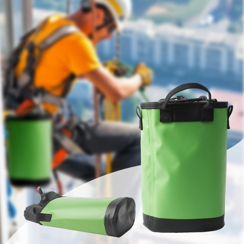 Climbing Rope Bag Tools Pouch 5L Large Capacity for Climbing (Green)
