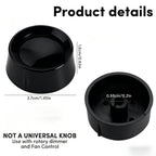 2Pcs Black RK-WH Rotary Dimmer Knob Replacement for Rotary Dimmer Switch,Fan Control,RK-IV Round Dimmer Switch Knob (No Back Panel)