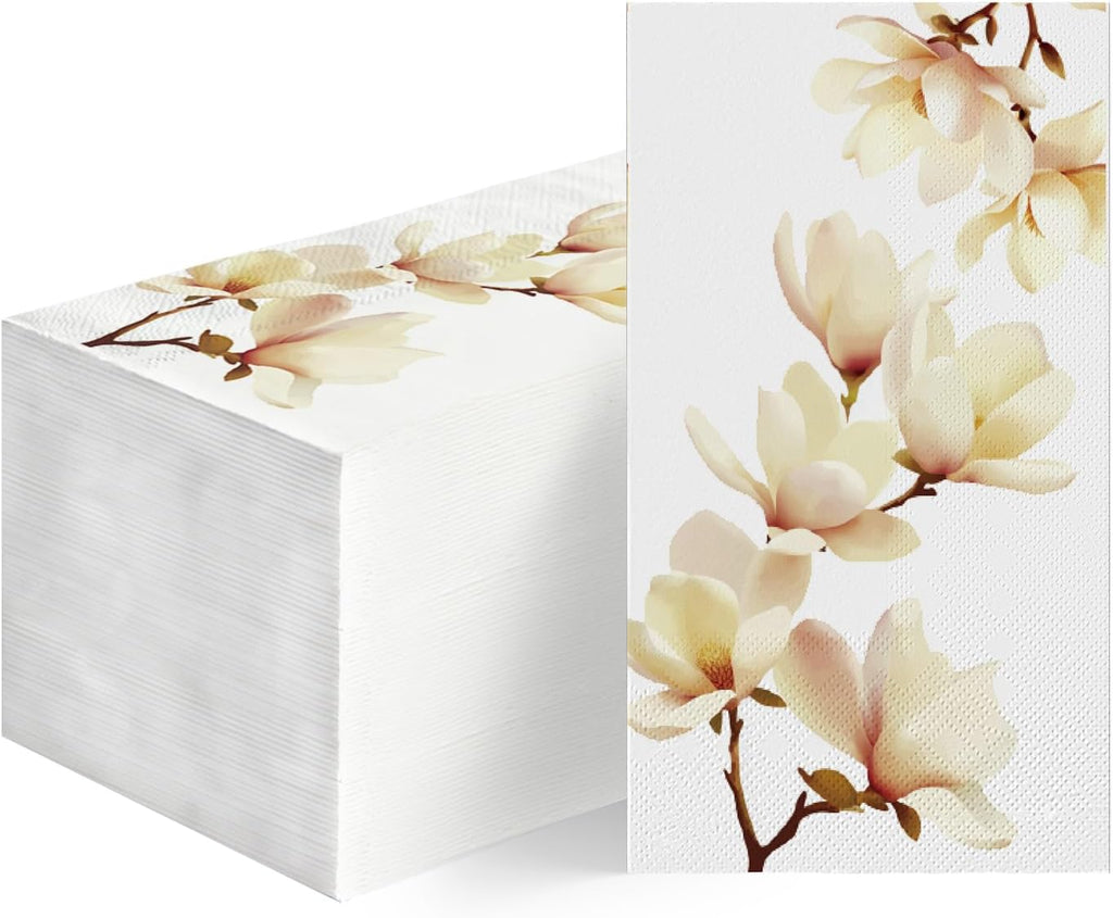 100Pcs Paper Napkins, Magnolia Grandiflora