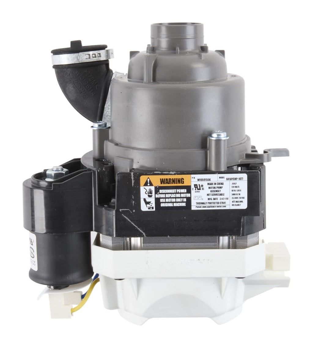 Whirlpool W10815709 OEM Dishwasher Circulation Pump, Gray