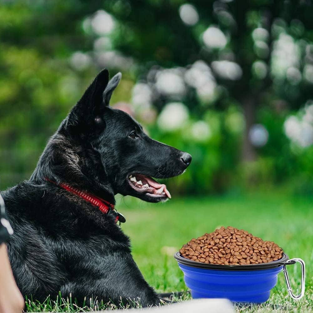 Large Dog Bowl Pet Collapsible Bowls, 2 Pack Collapsible Dog Water Bowls for Cats Dogs, Portable Pet Feeding Watering