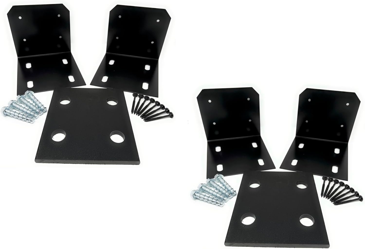 J.H. Yoder Timbers 10x10 Post Base Kit - Powder-Coated Heavy Duty Aluminum Post Anchors - Adjustable 9.25" - 10.5"