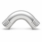 Yoebor SUS304 Sanitary Fitting 1/2" x 1/2" Hose Barb 90 Degree Elbow 1pc