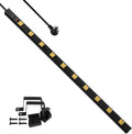 10 Outlet Long Power Strip, 1000 Joules Surge Protector | 6FT Cord, Industrial Heavy Duty, Flat Plug, 15A Breaker