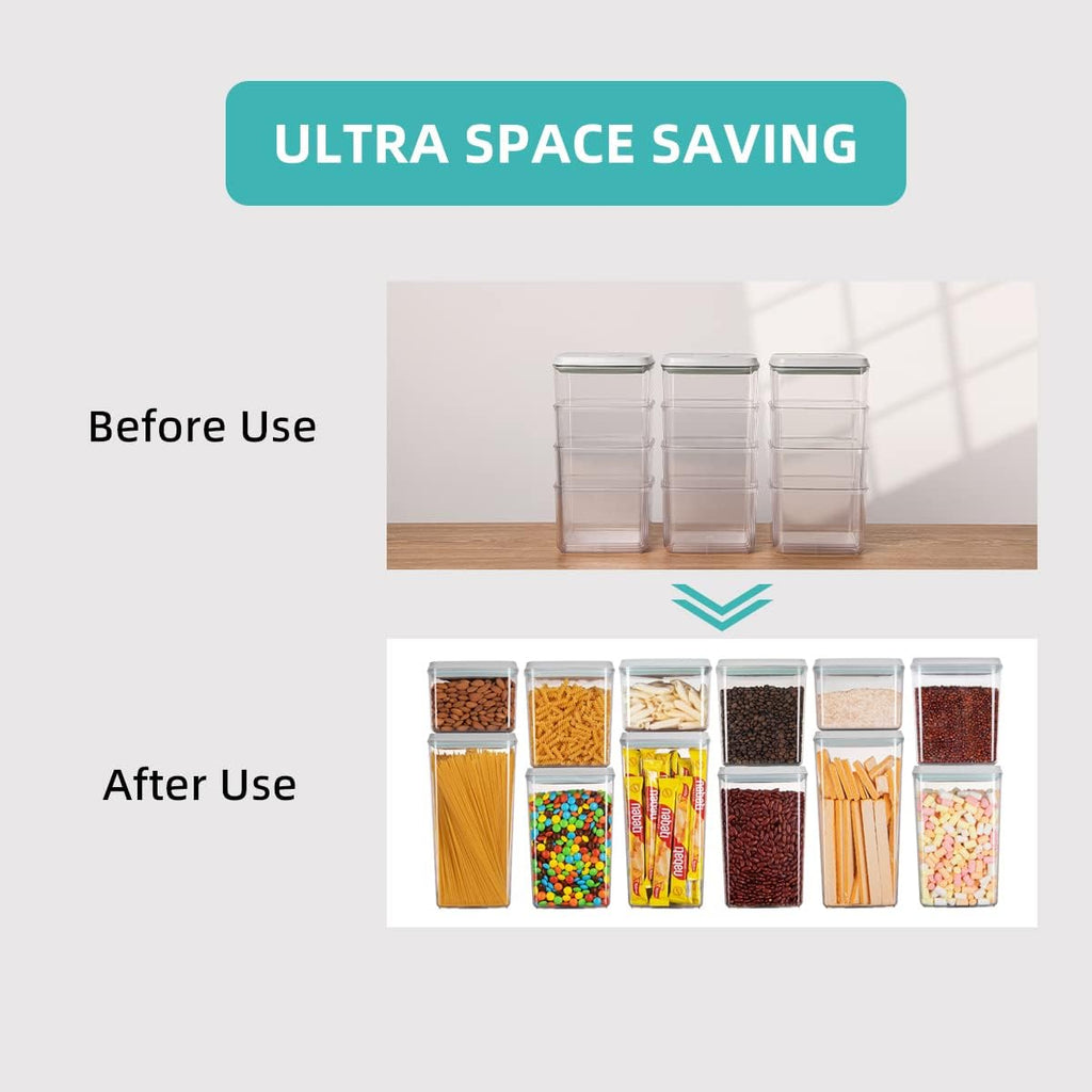 Food Storage Containers Pop Airtight Food Storage Containers with Lids for Kitchen Pantry Organizing Cereal Snack