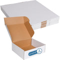 12" x 10" x 4" White Corrugated Cardboard Shipping Boxes Set of 5