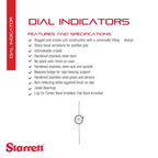 Starrett 655 Series Dial Indicator, 0-3.000" Range, .001" Graduation