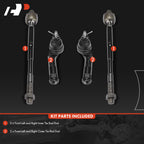 A-Premium Front Inner Outer Tie Rod End Kit, Compatible with Kia