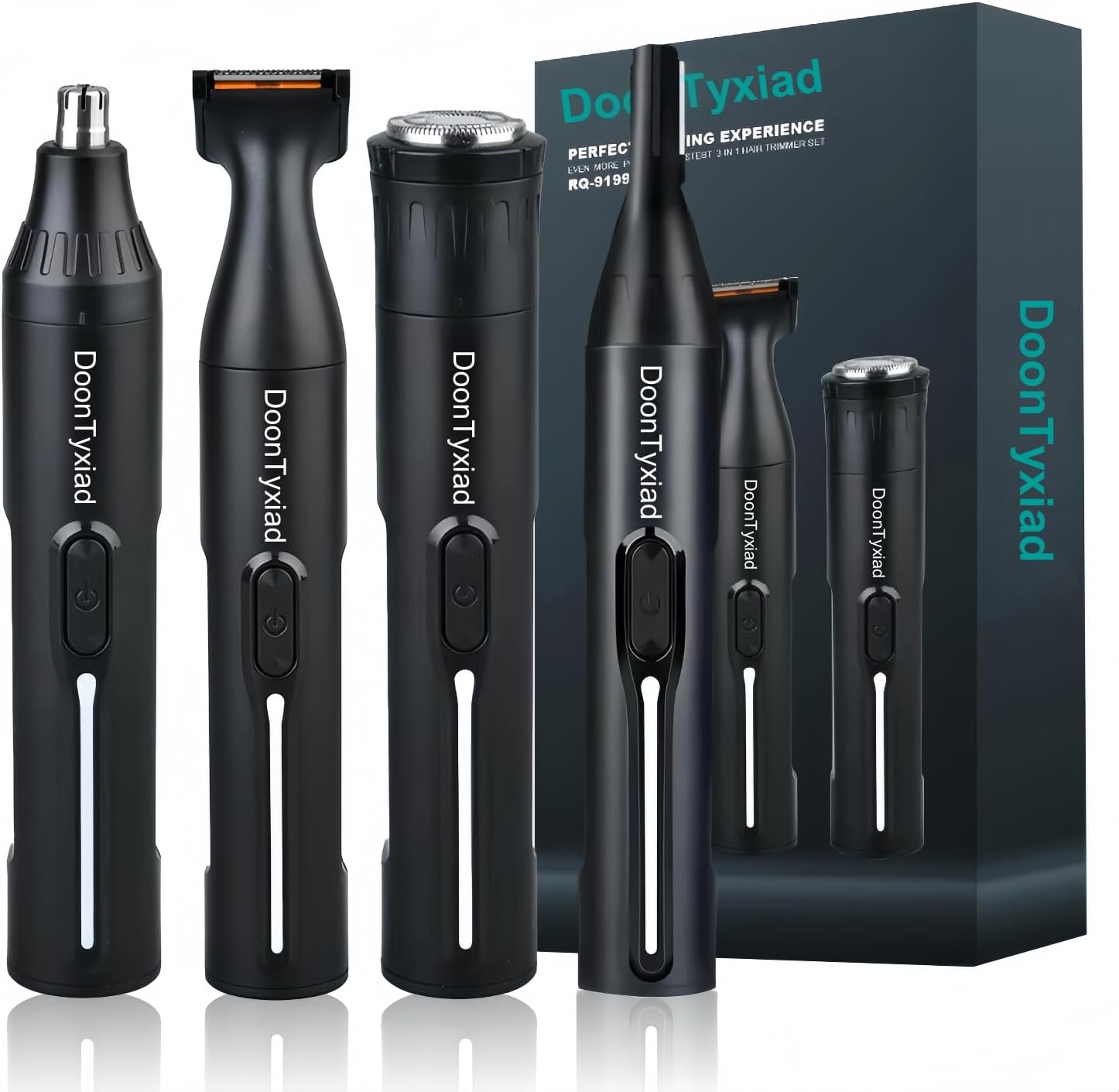Rechargeable Ear and Nose Hair Trimmer, 4-in-1 Professional Painless Eyebrow & Facial Hair Trimmer for Men Women