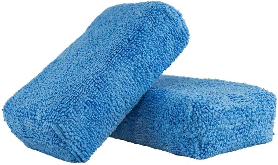 Premium Microfiber Applicator Pads, Soft Foam Core, 2 Pack | Ultra-soft foam-core pads apply sealants, dressings and