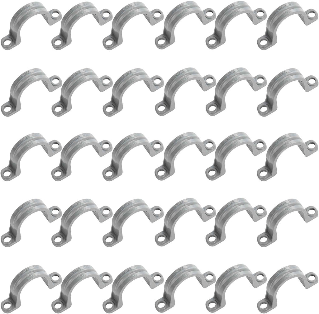 (30 Pack) Yariwiz 3/4 inch Plastic PVC Flex Electrical Conduit Strap Clamp Fittings